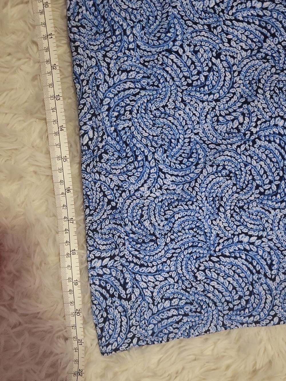 Michael Kors Blue Printed Wide-Leg Pull-On Pants - Picture 9 of 9